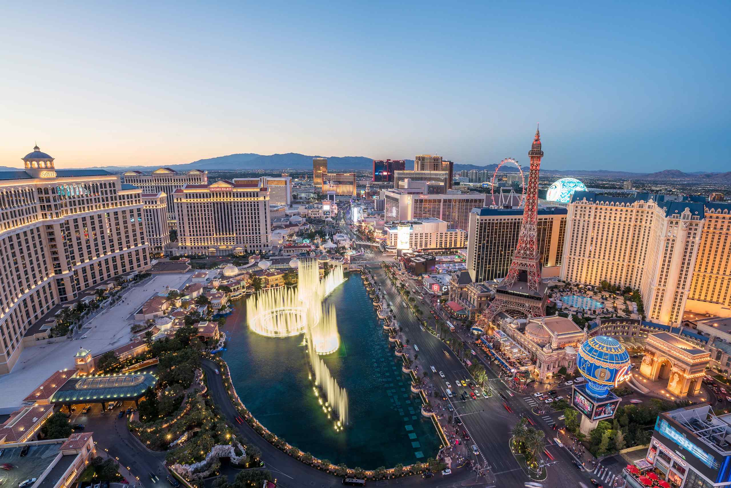 Las Vegas skyline at night
